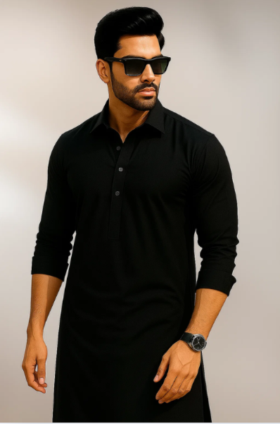 Black Monarch - BLACK BOSKI UNSTITCHED KAMEEZ SHALWAR FABRIC